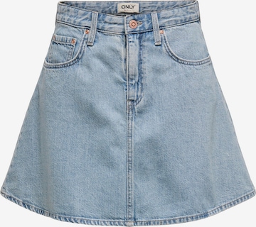 Jupe 'ONLEden' ONLY en bleu : devant