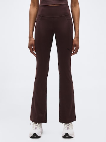 Bootcut Pantalon de sport 'TAD ESSENTIAL' PUMA en marron : devant