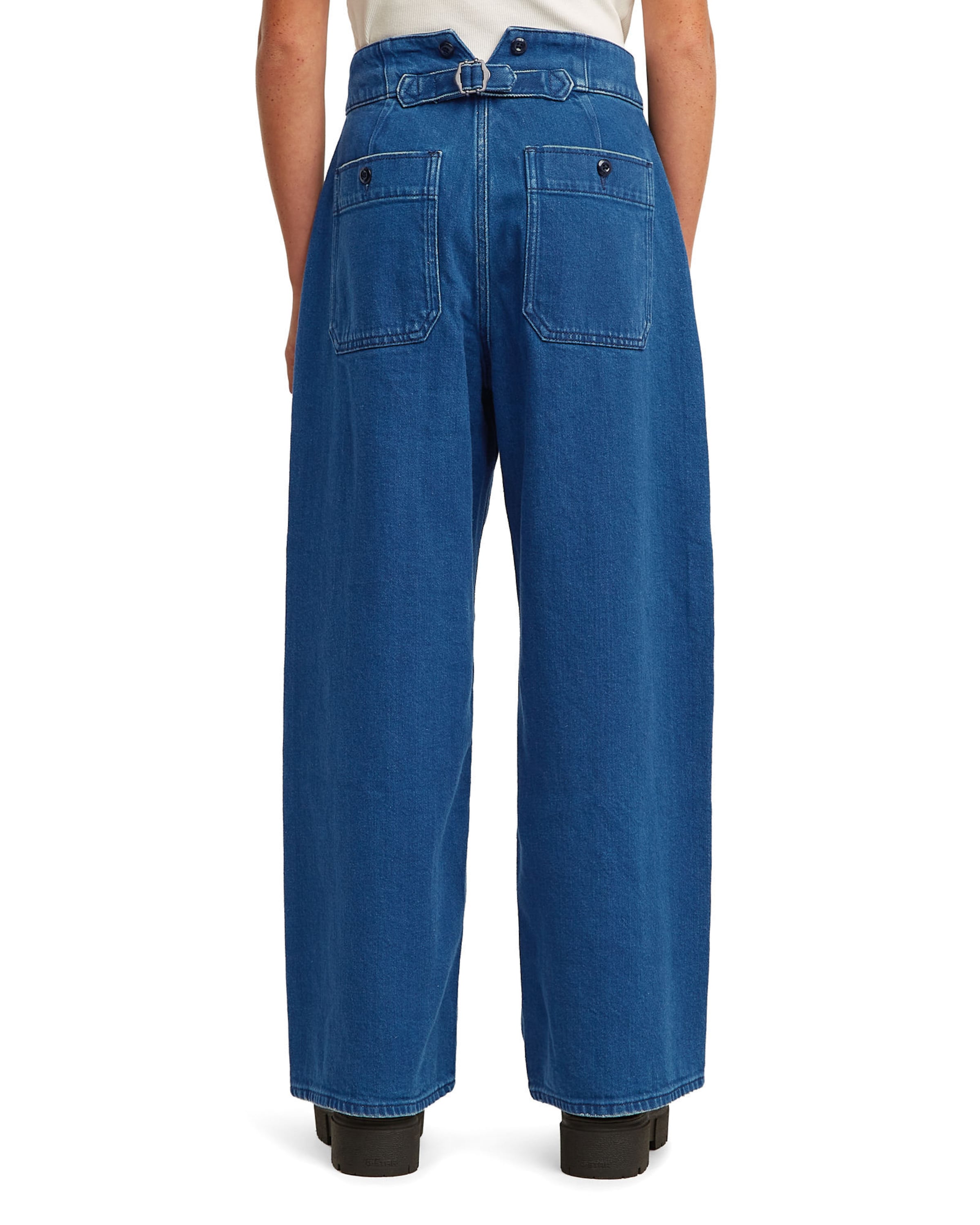 G-STAR Loosefit Jeans 'Girls Barrel Utility High Loose Jeans' in Blauw