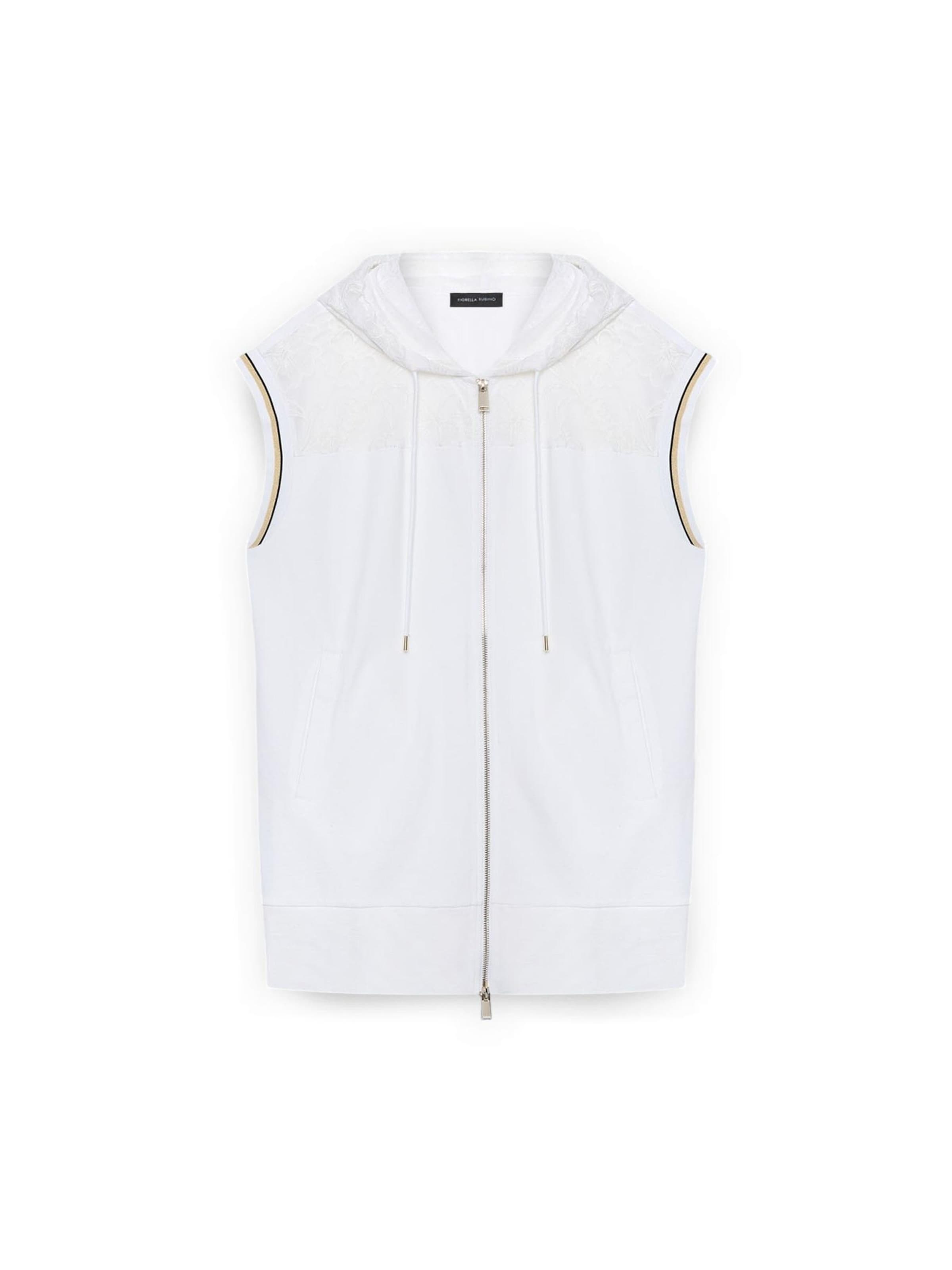 Fiorella Rubino Sweat jacket in White: front