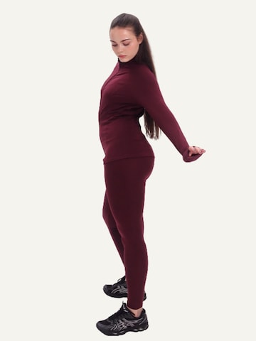 Top 'Seaweed Zip Longsleeve' di ZUBEK in rosso