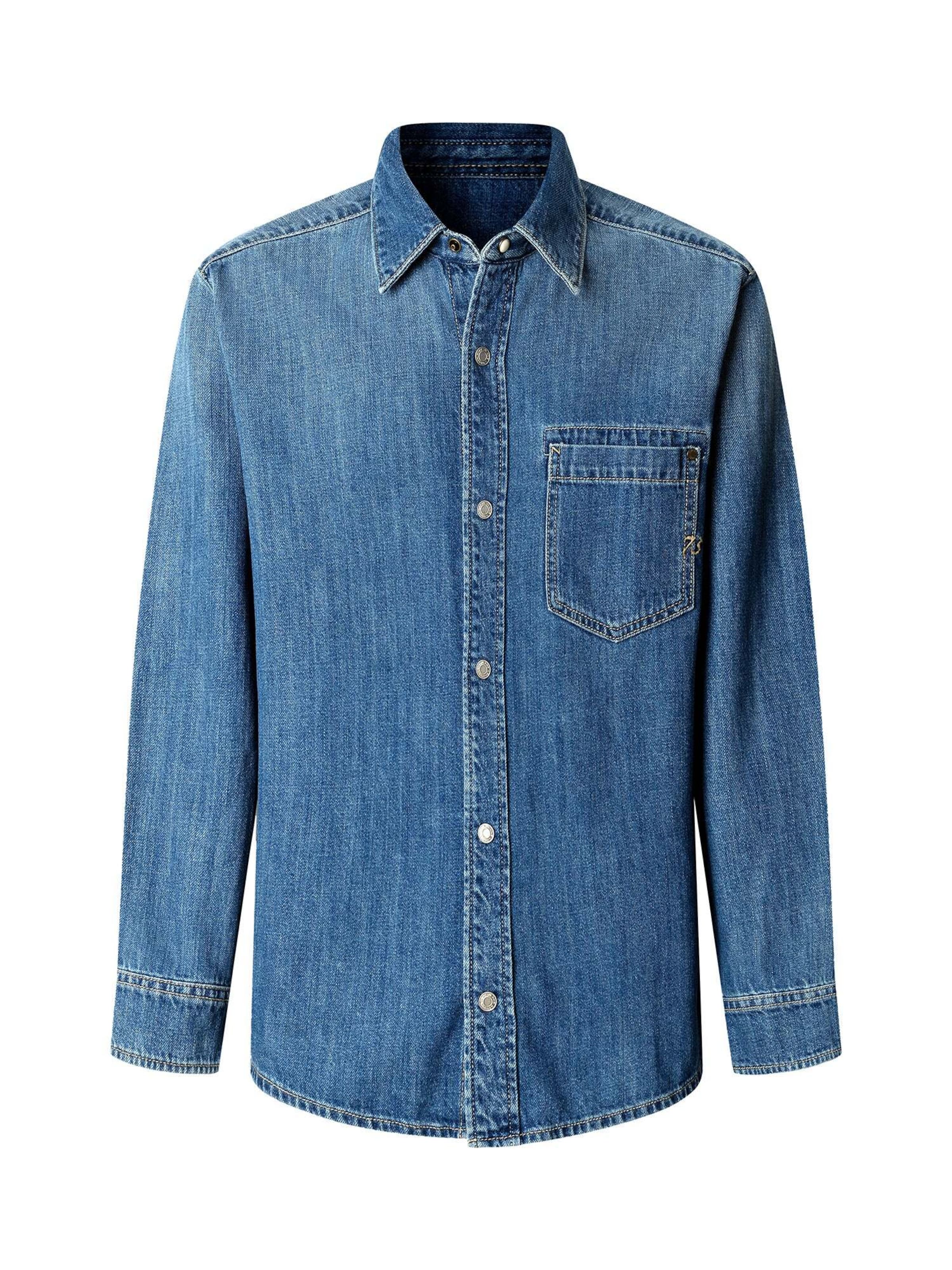 Pepe Jeans Overhemd 'NOAH' in L in de kleur Blauw denim, Productweergave