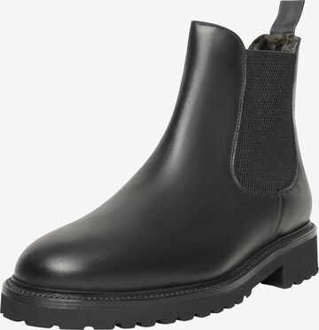 Henry Stevens Chelsea Boots Rahmengenäht ' Winston CB1 ' in Schwarz: predná strana