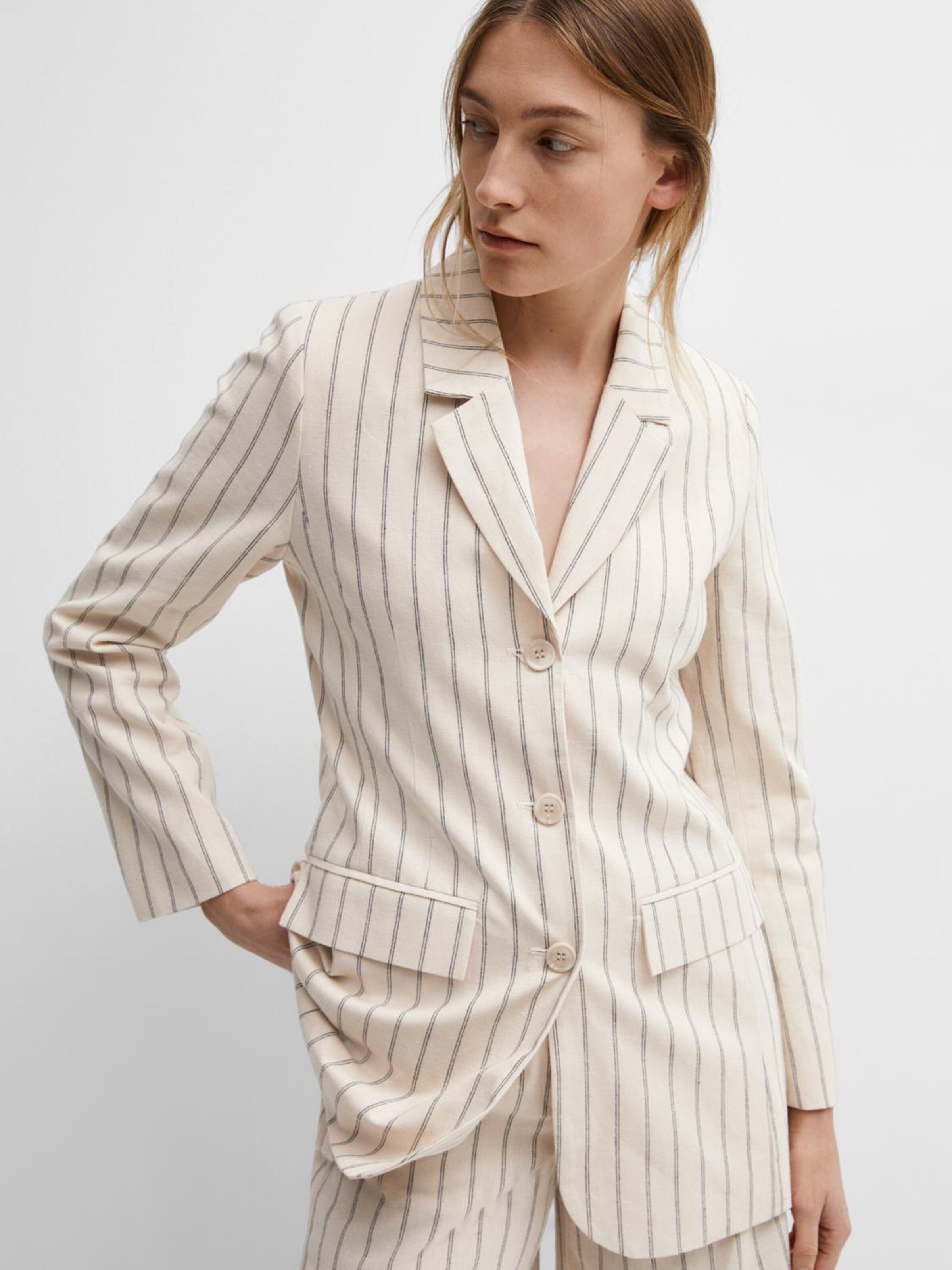 Blazer long beige femme new arrivals