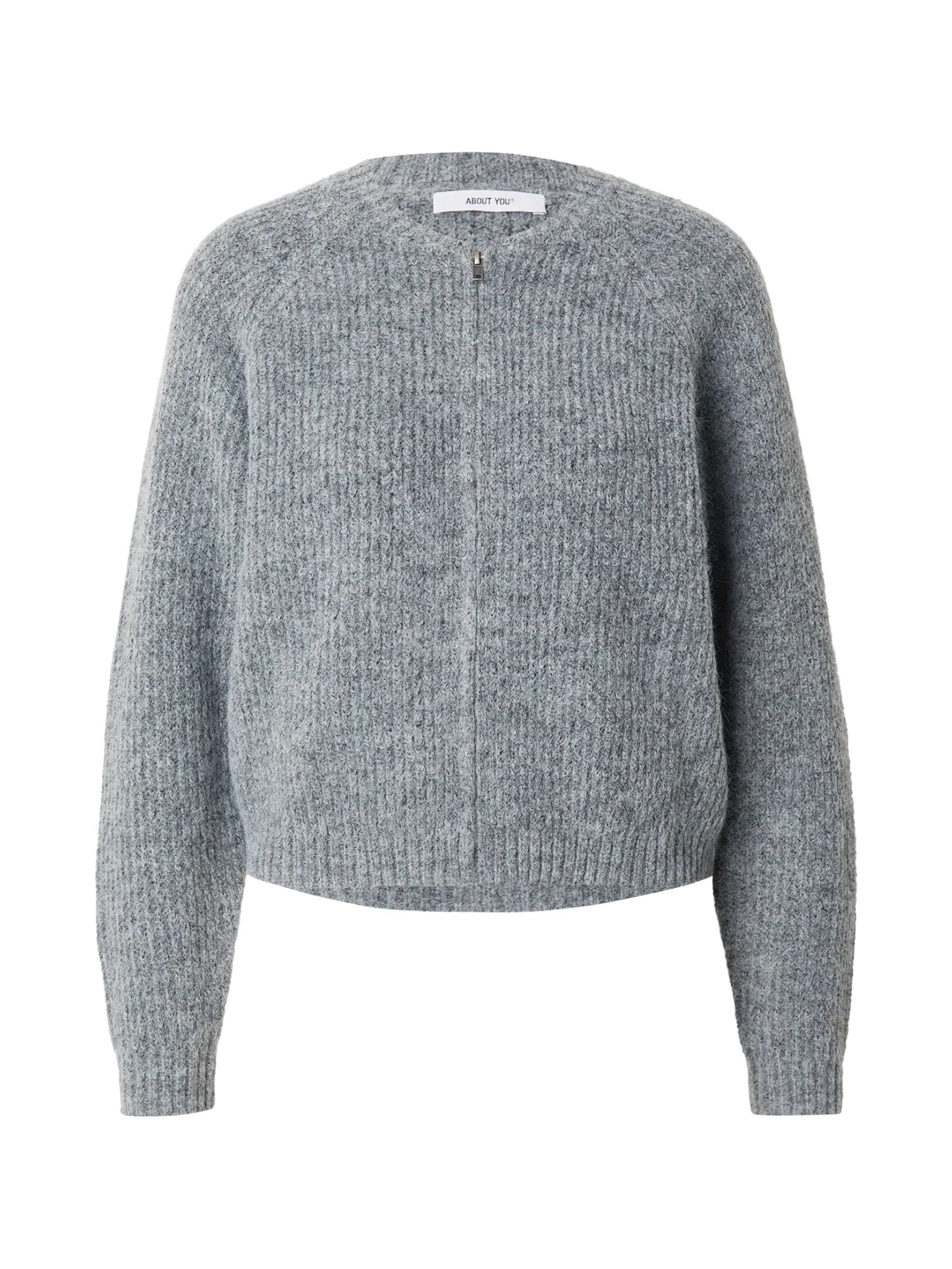 ABOUT YOU Knit Cardigan &#x27;Lacey&#x27; in Grey: front
