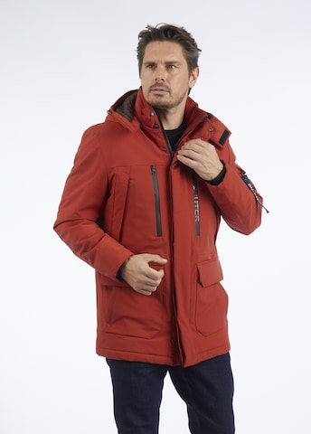 HECHTER PARIS Between-Seasons Parka in Red: front