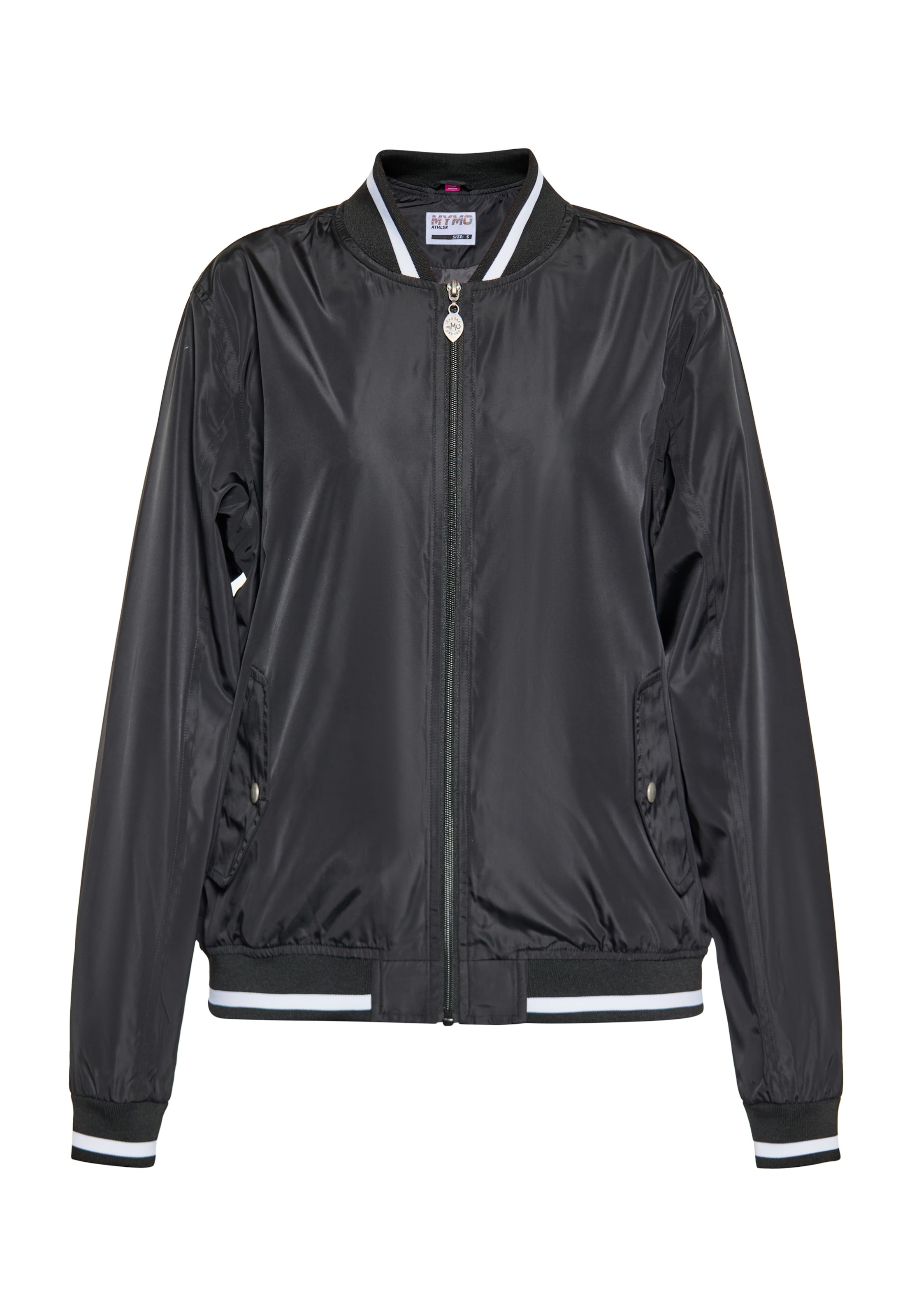 myMo ATHLSR Übergangsjacke in Schwarz: Vorderseite