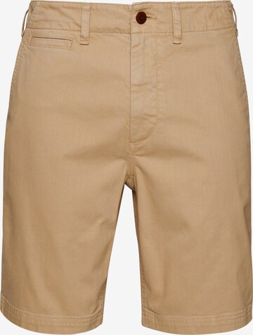 Coupe slim Pantalon chino Superdry en beige : devant