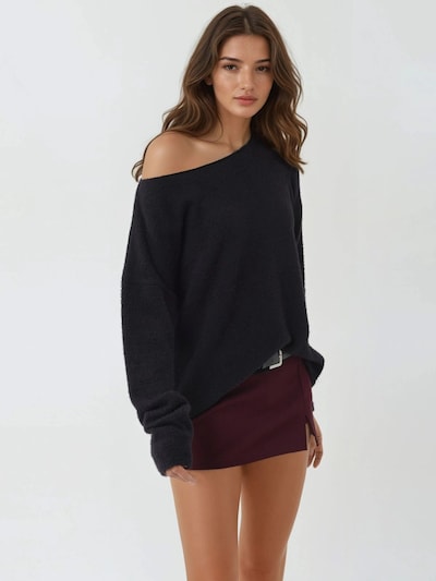 Hiccup Pull-over 'Pullover' en S-M en noir, Vue avec produit
