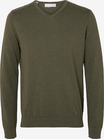 SELECTED HOMME Sweater 'Berg' in Green: front