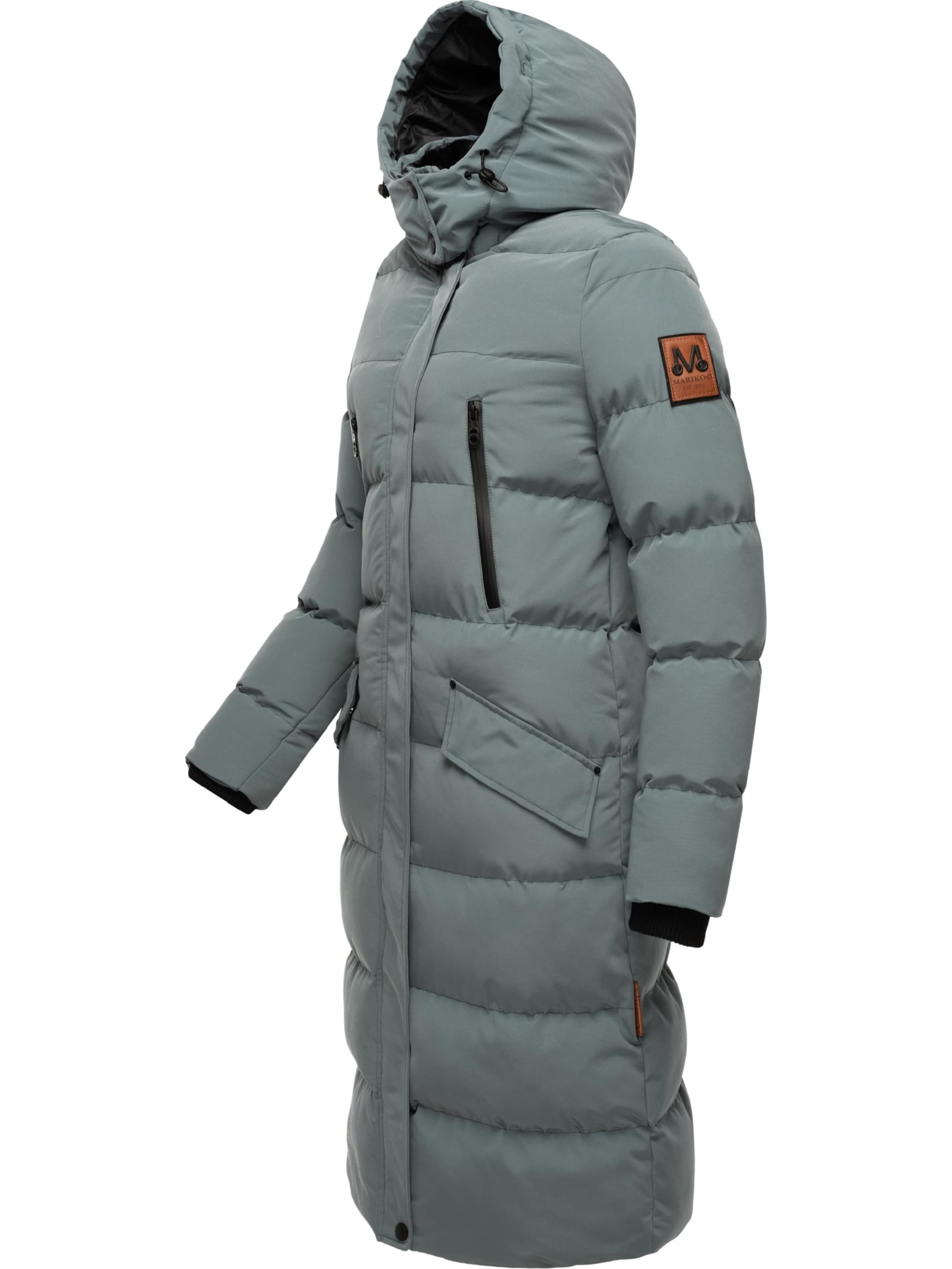 MARIKOO Pitkä talvitakki 'Schneesternchen' värissä sininen