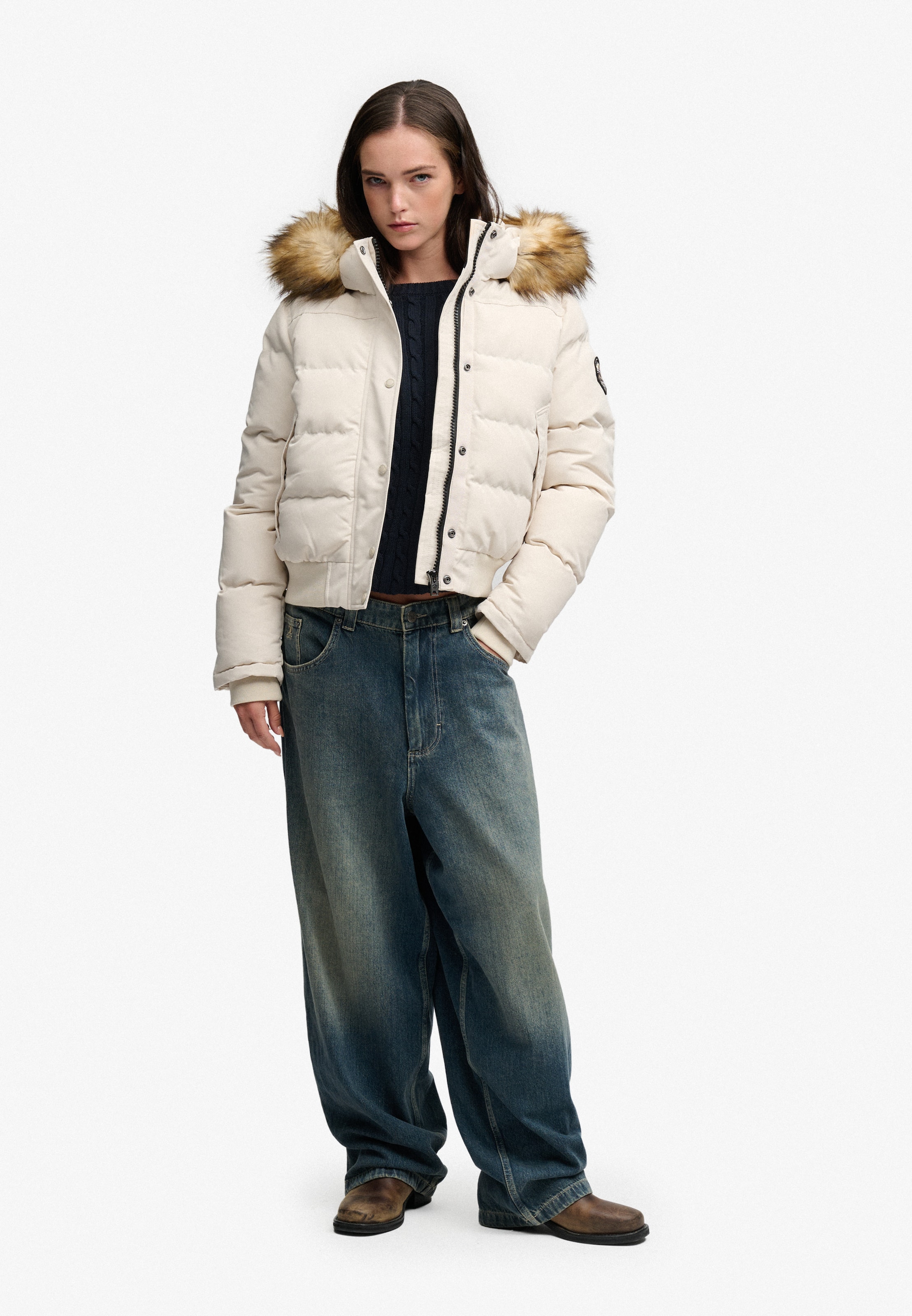 Superdry & Co Winter Jacket 'Everest' in Grey