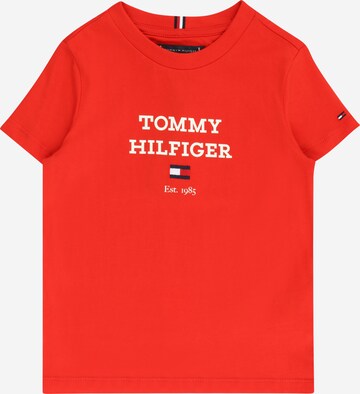 T-Shirt TOMMY HILFIGER en rouge : devant