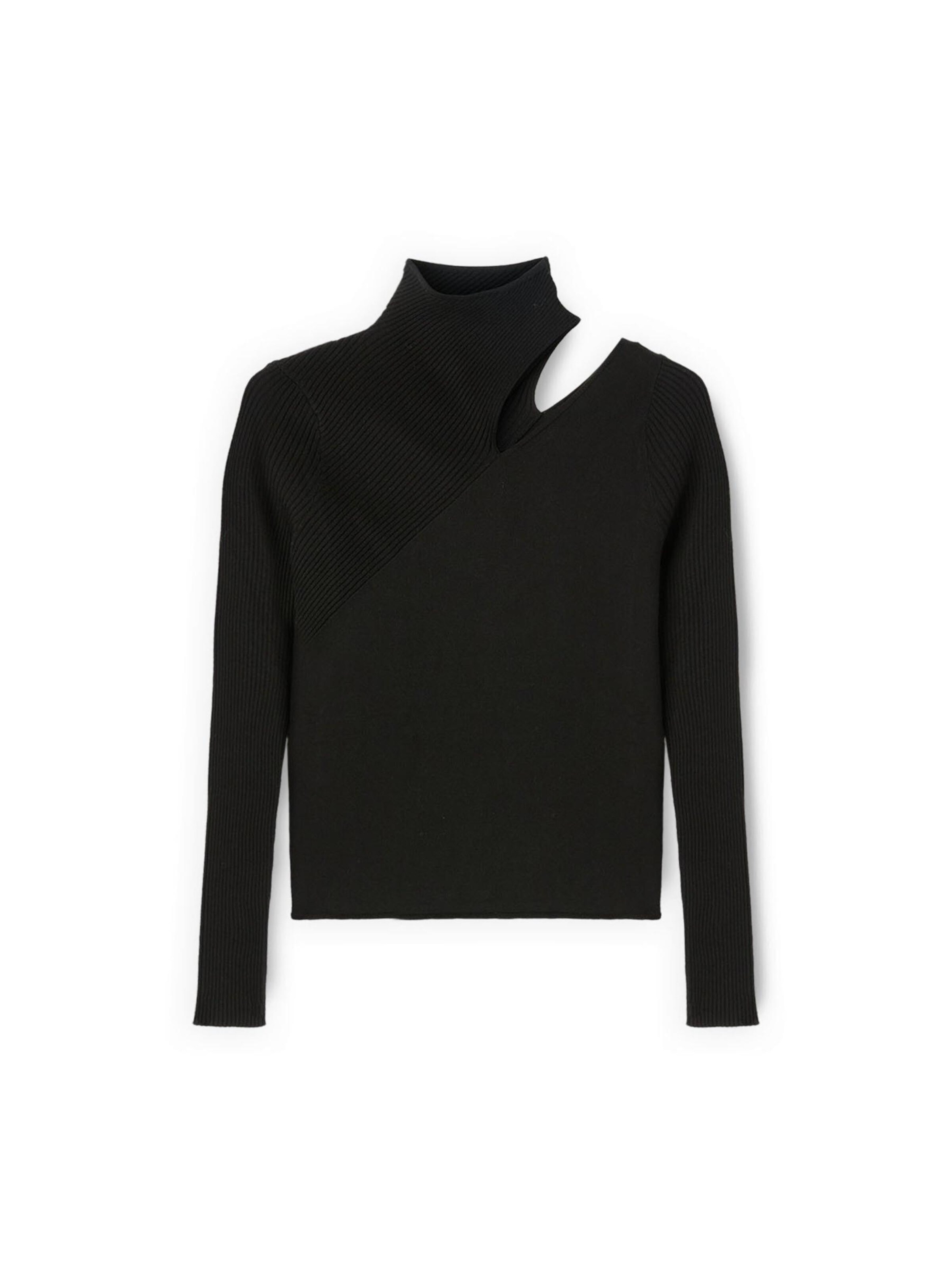 Pull-over MOTIVI en noir : devant