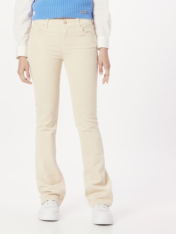 Bootcut Jeans di 7 for all mankind in beige: frontale