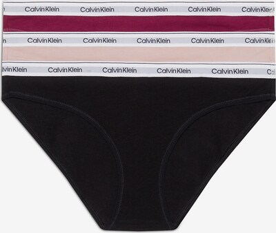 Moteriškos kelnaitės iš Calvin Klein, spalva – kūno spalva / uogų spalva / juoda / balta, Prekių apžvalga