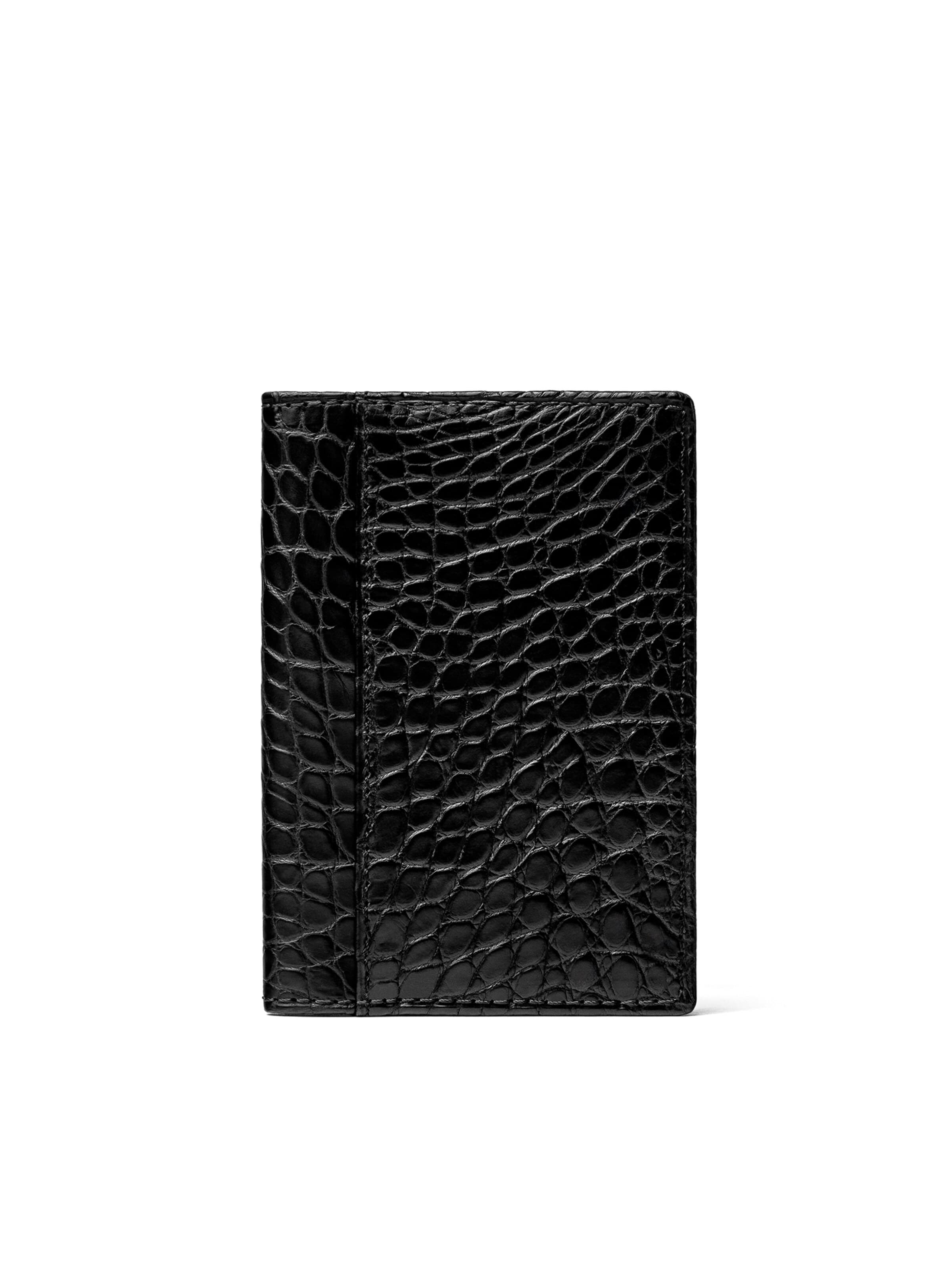 NiMa Atelier Plånbok 'NiMa Cardholder Alligator Mat' i svart: framsida
