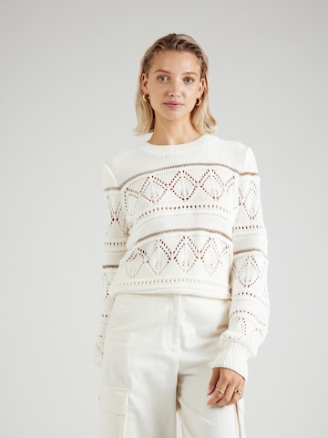 GARCIA Sweter w kolorze biały: przód