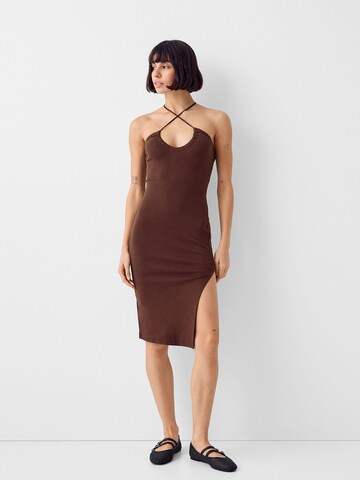 Bershka Sukienka w kolorze brązowy: przód