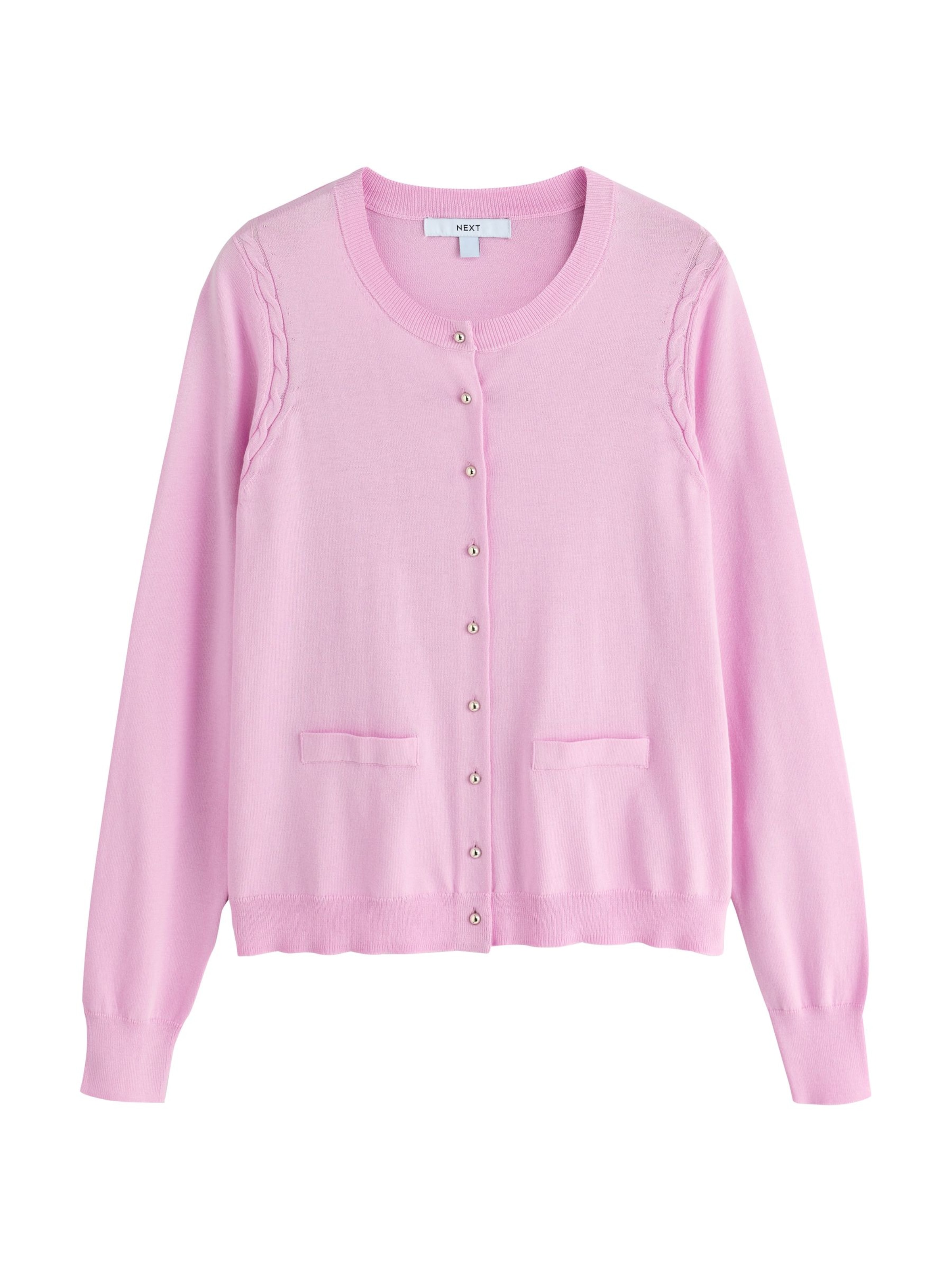 Next Knit cardigan in Pink: front