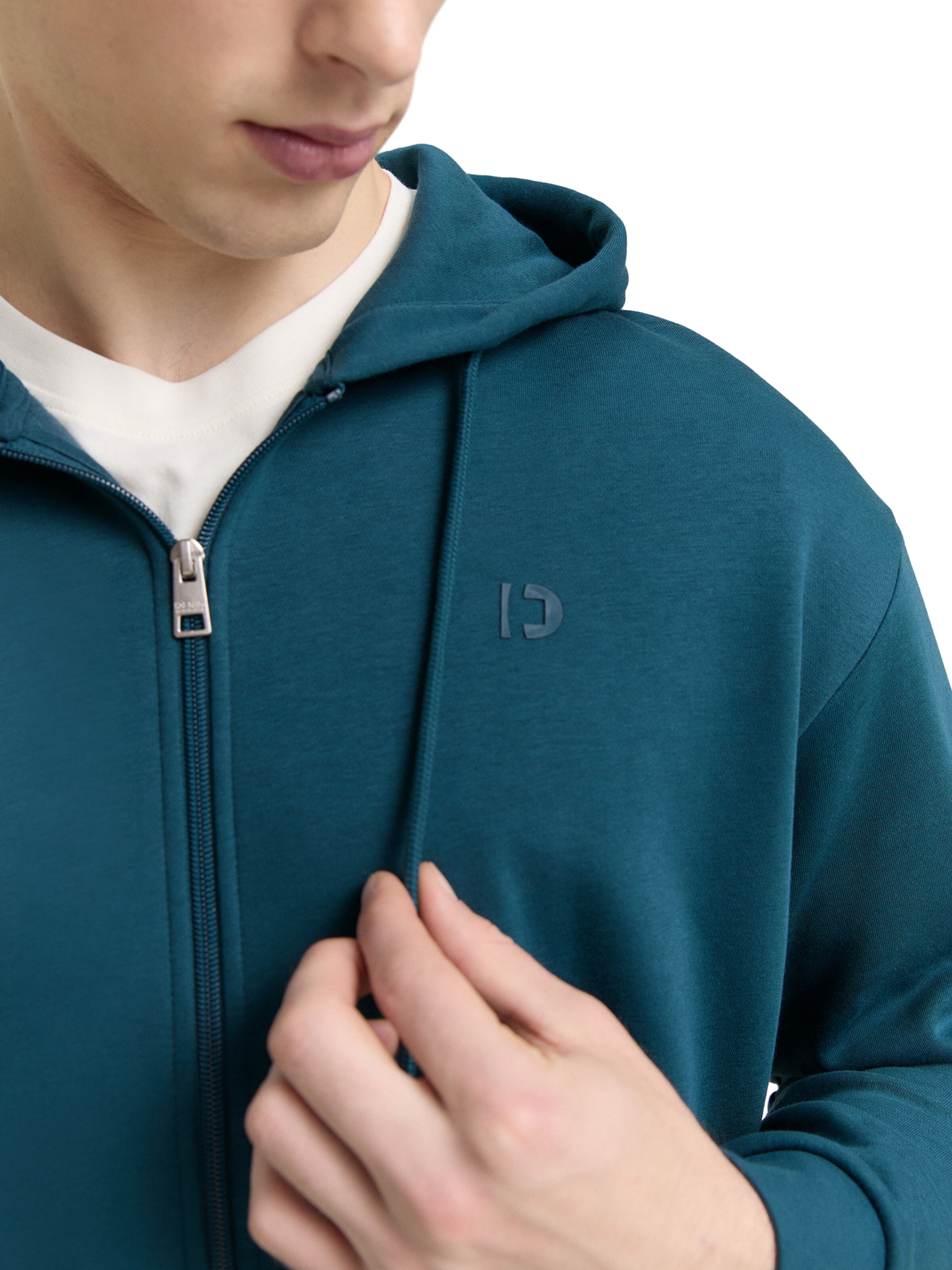 TOM TAILOR DENIM Кофта на молнии в Зеленый