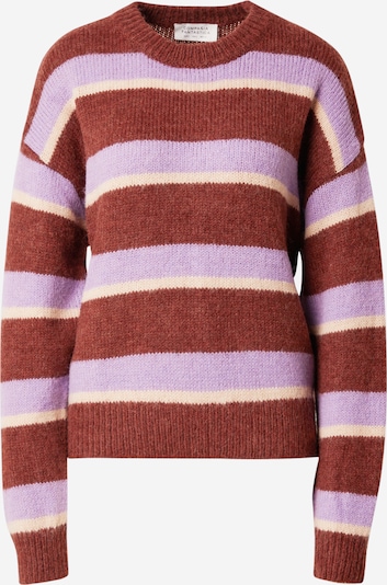 Megztinis iš Compania Fantastica, spalva – kaštoninė spalva / levandų spalva / vilnos balta, Prekių apžvalga