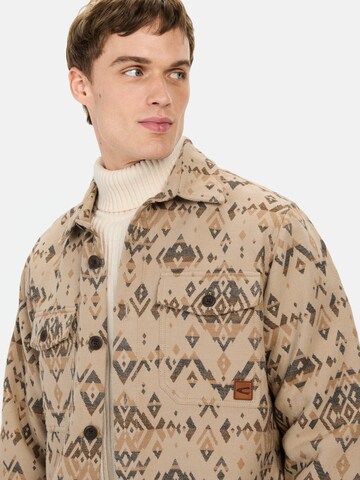 CAMEL ACTIVE Overshirt mit Jacquard-Muster in Beige