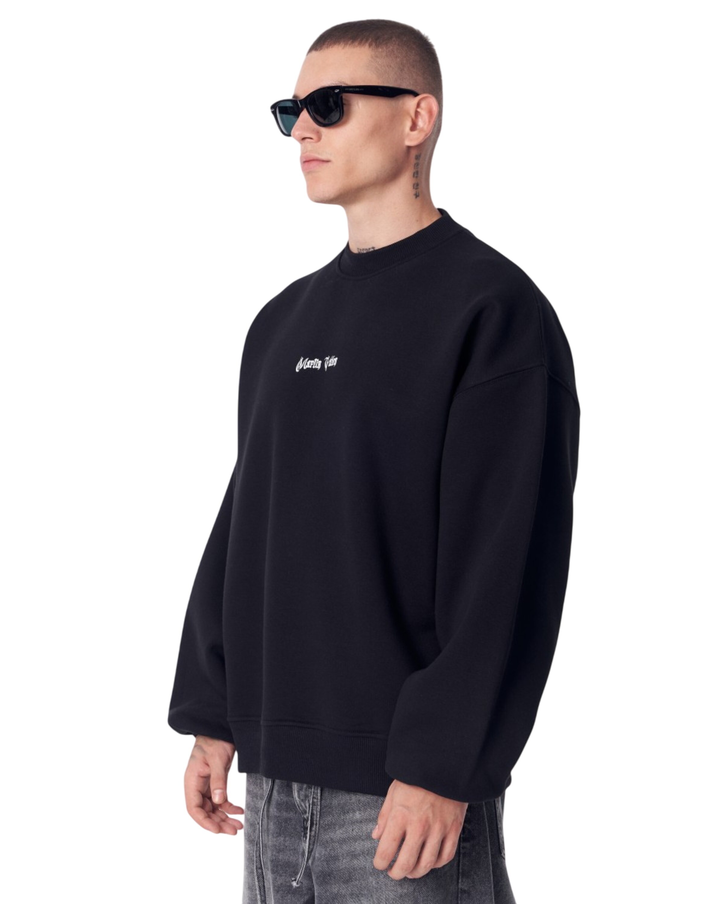 MARTIN VALEN Sweatshirt in Zwart