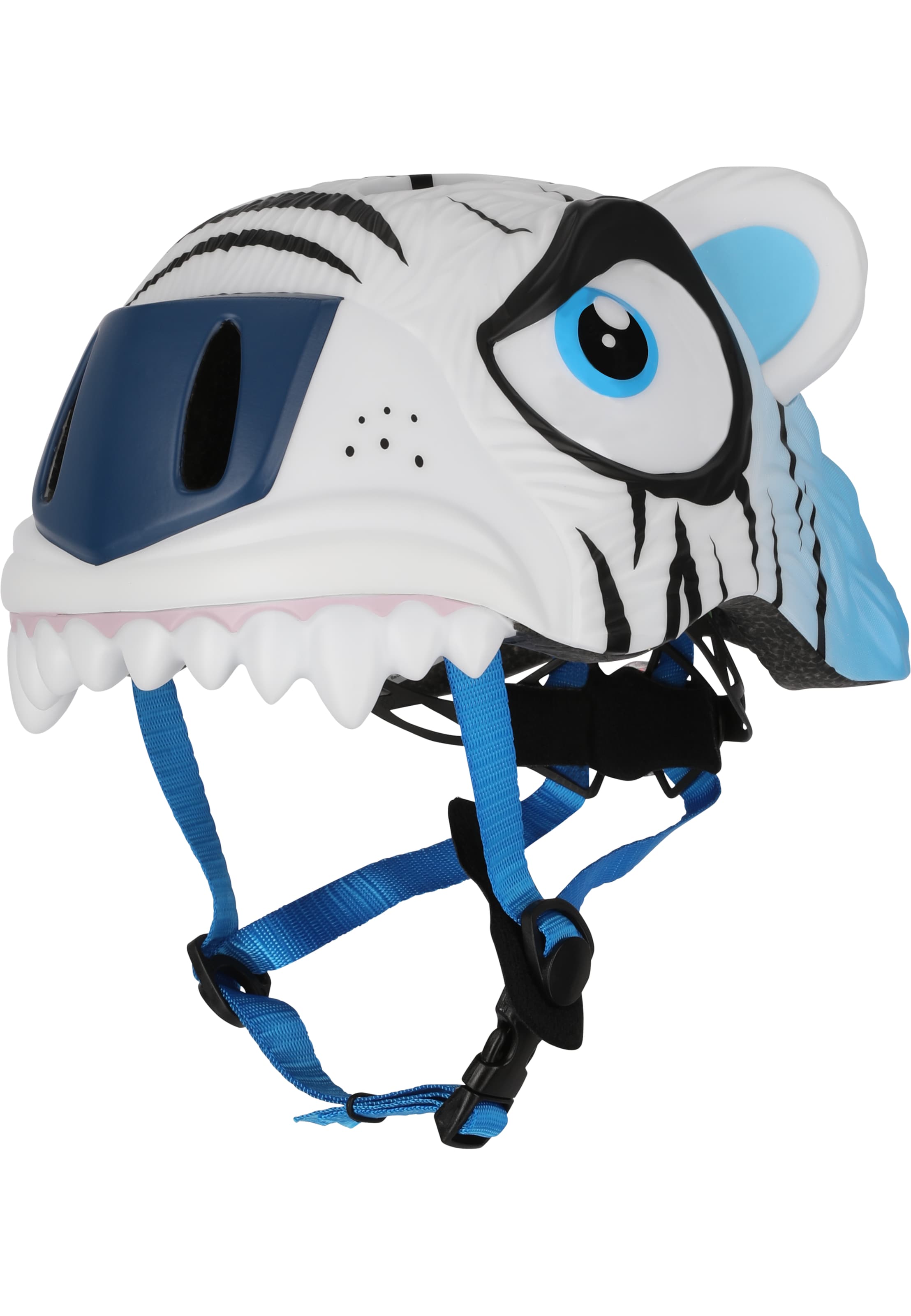 Crazy Safety Helmet 'Tiger' in White: front