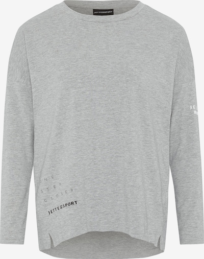 Jette Sport Shirt in hellgrau / schwarz / weiß, Produktansicht