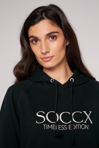 Soccx Classic Kapuzensweatshirt mit Logo Print in Schwarz