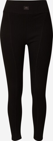 Regular Leggings ALPHA INDUSTRIES en noir : devant