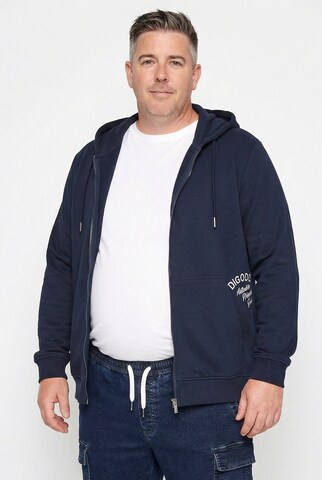 Men Plus Sweat jacket in Blue