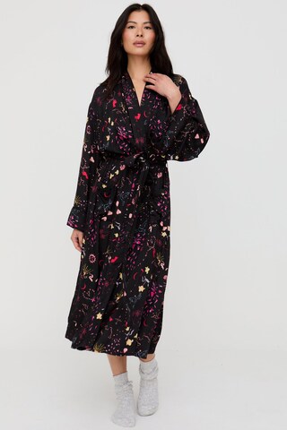lily and lionel Bathrobe long 'Corina' in Black: front