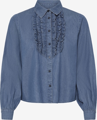 b.young Bluse 'KASHE' in XS in blue denim, Produktansicht