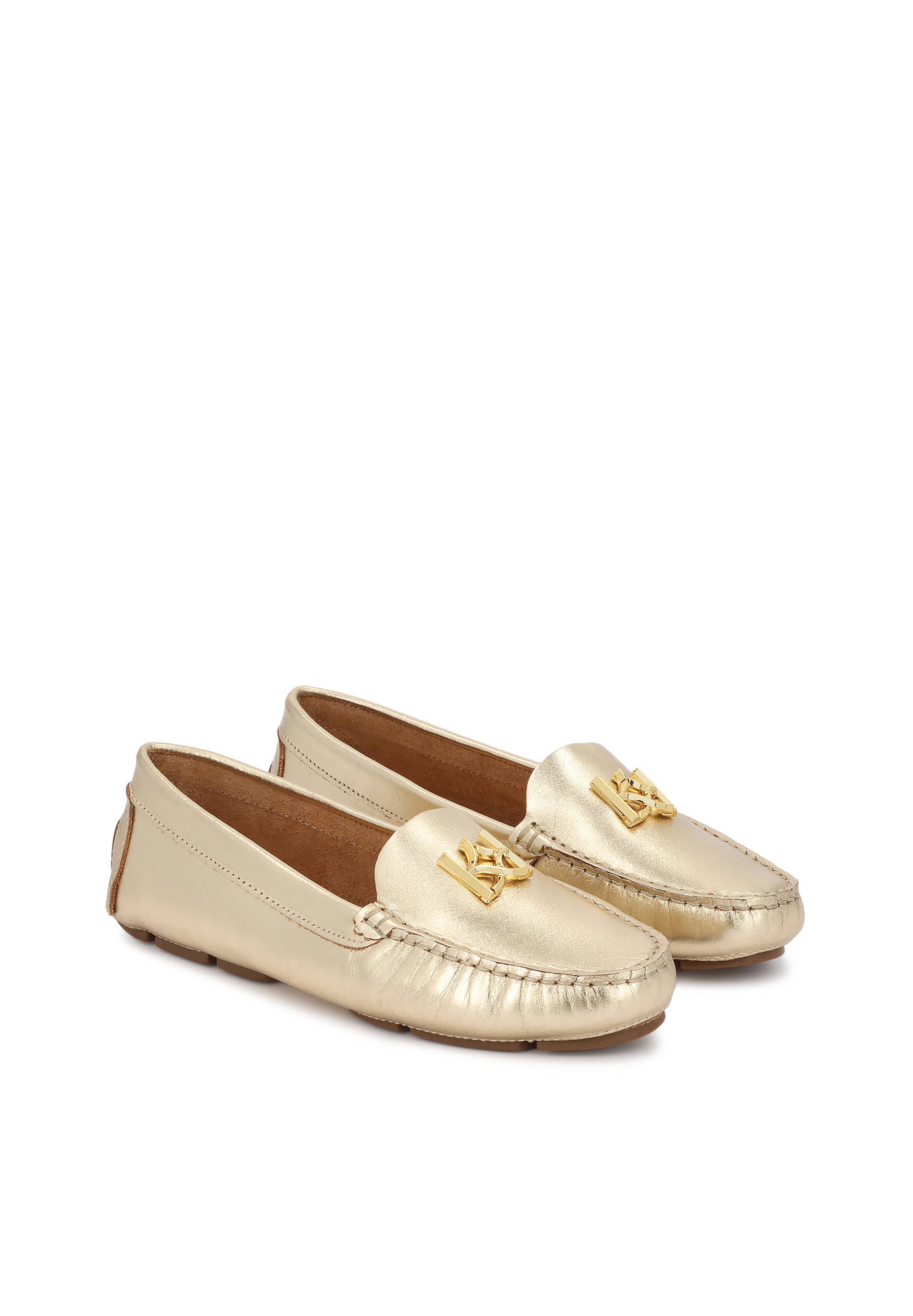 Mocassin Kazar en or