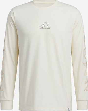 ADIDAS PERFORMANCE Skinny Toiminnallinen paita 'Repeat' värissä valkoinen: edessä