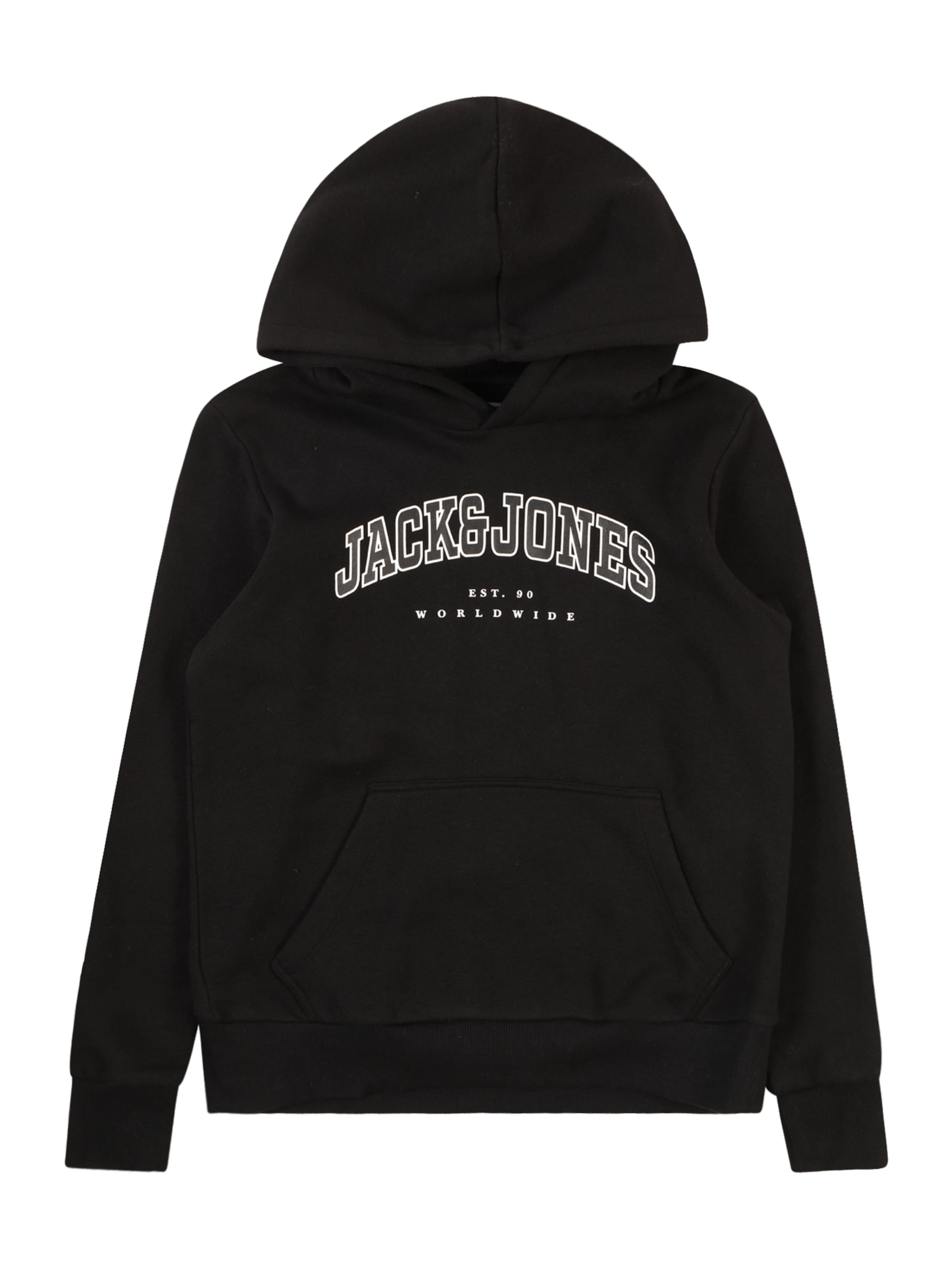 Jack & Jones Junior Μπλούζα φούτερ 'CALEB' σε μαύρο: μπροστά