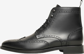 Henry Stevens Lace-Up Boots 'Murray FBDB' in Black