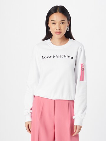 Sweat-shirt 'FELPA' Love Moschino en blanc : devant