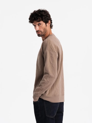 Sweat-shirt Ombre en beige