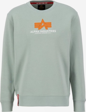 ALPHA INDUSTRIES Sweatshirt 'Basic Rubber' in Grün: Vorderseite