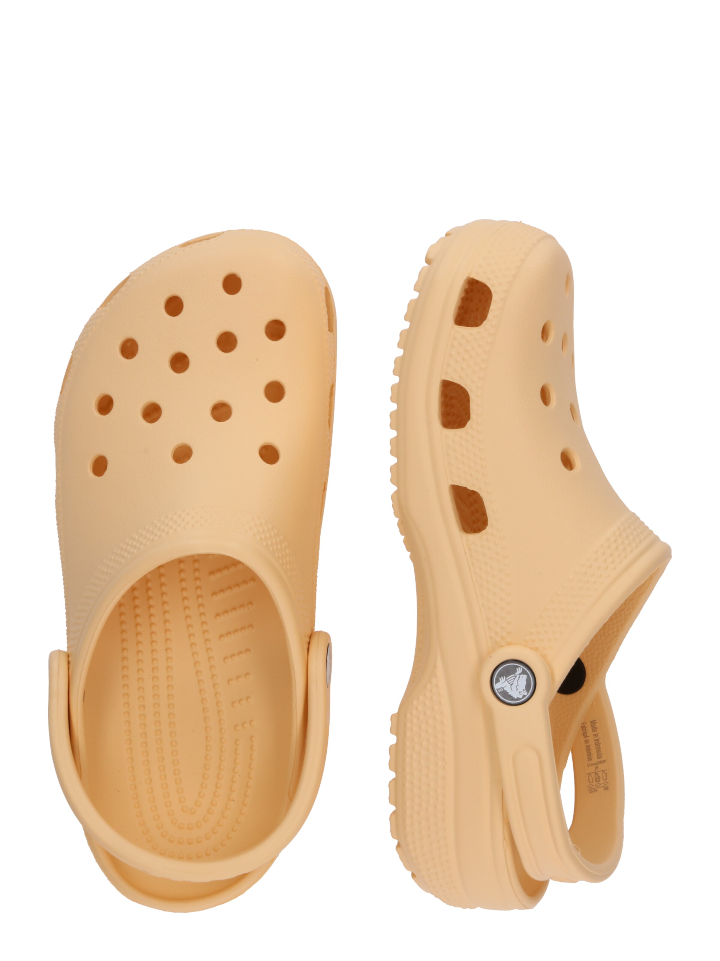 Calzatura aperta di Crocs in giallo