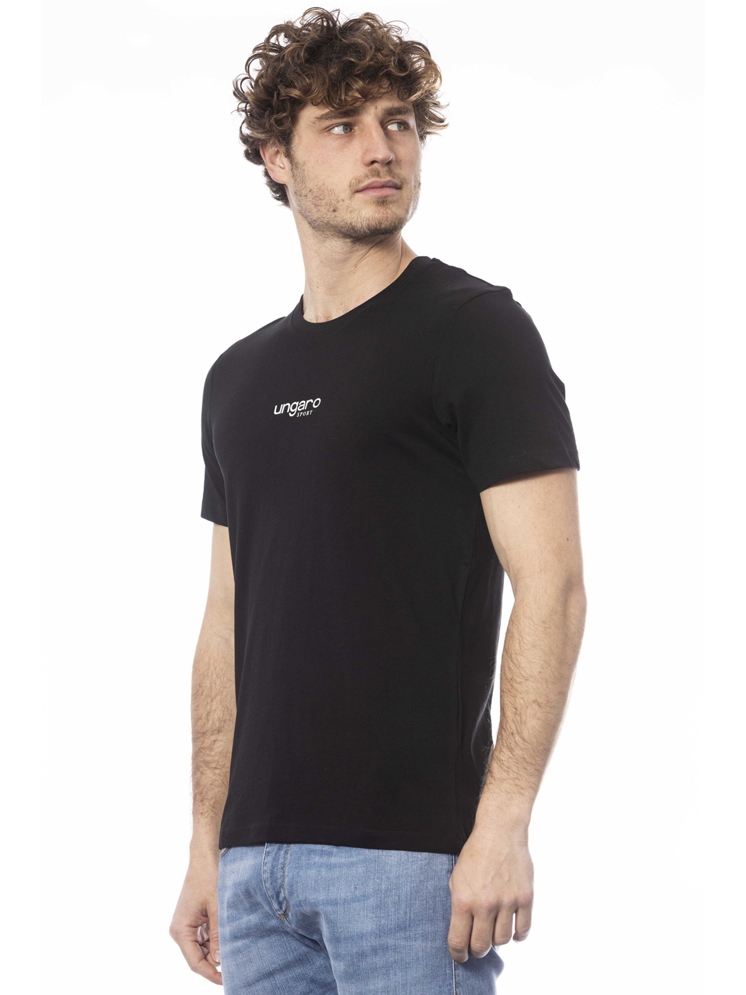 Top 'T-Shirt Uomo Ungaro 100% Cotone - Crew Neck Logo' di Ungaro in nero