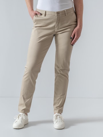 Slimfit Pantaloni chino 'Chiva 7500' di W. Wegener in beige: frontale