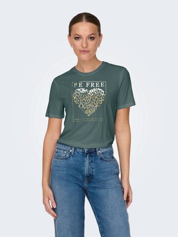 Tricou 'ONLFREE' de la ONLY pe verde: față