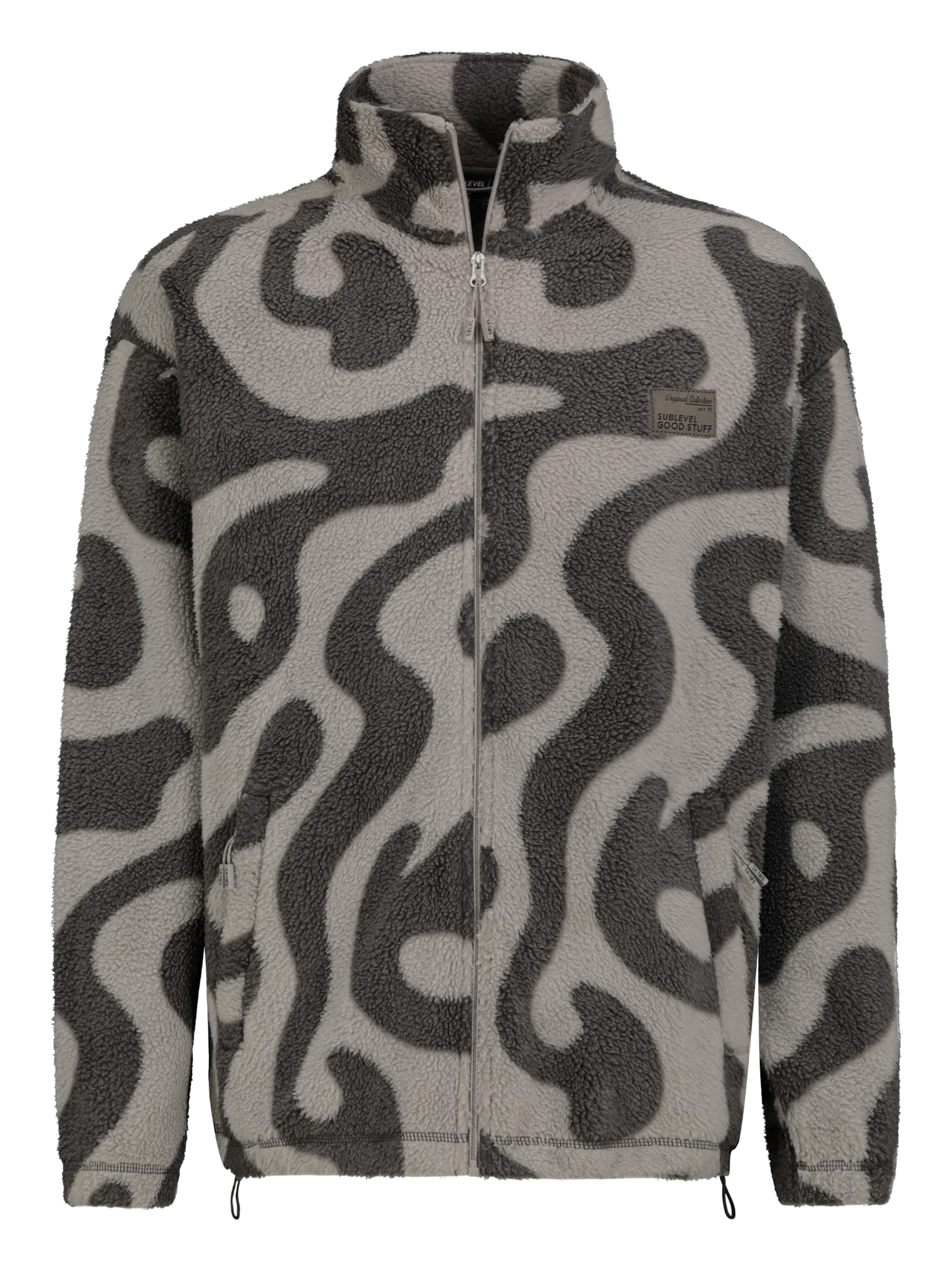 Sublevel Fleecejacke in Grau: Vorderseite