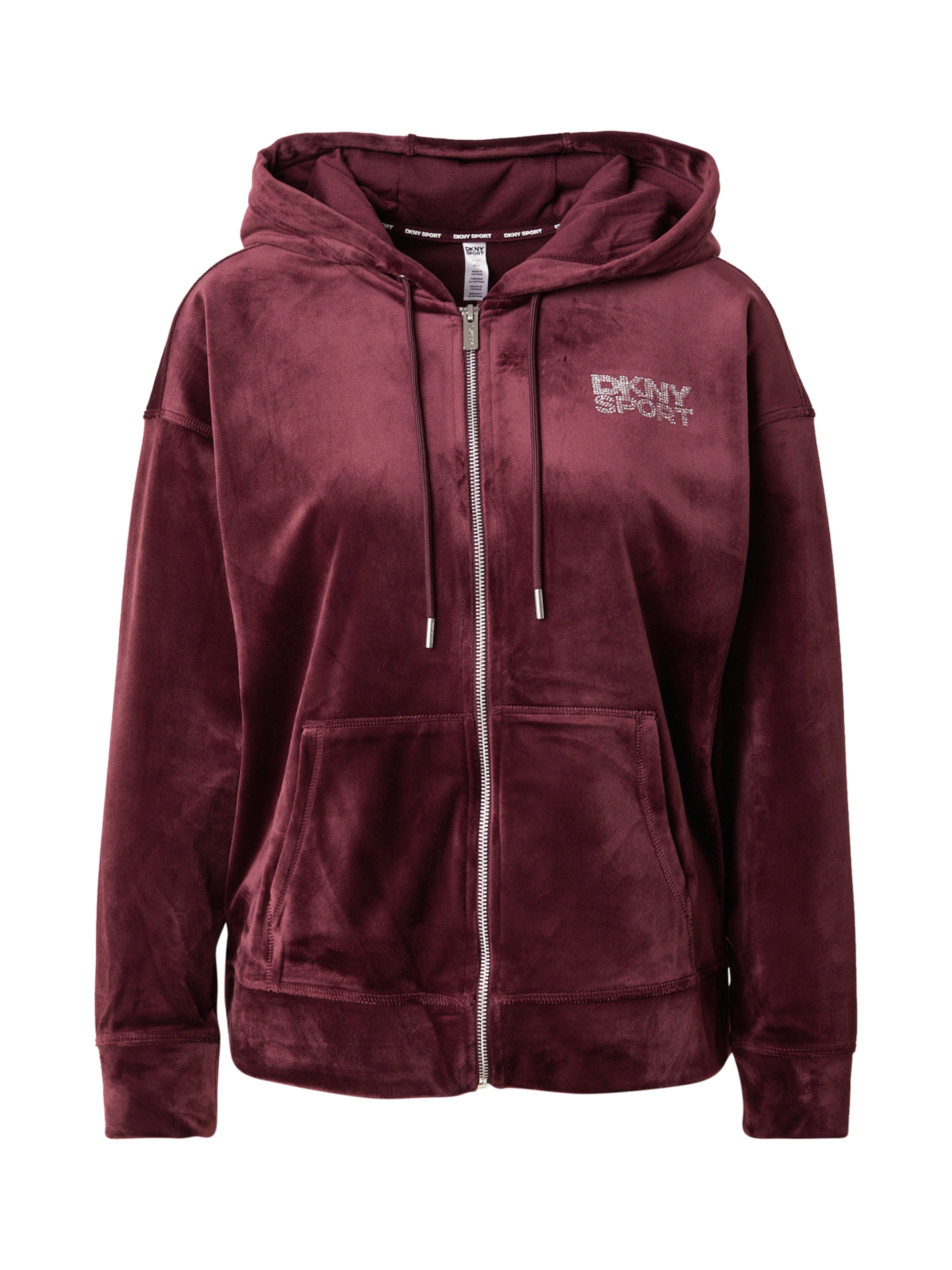 DKNY Performance Športna jopa na zadrgo | rdeča barva: sprednja stran