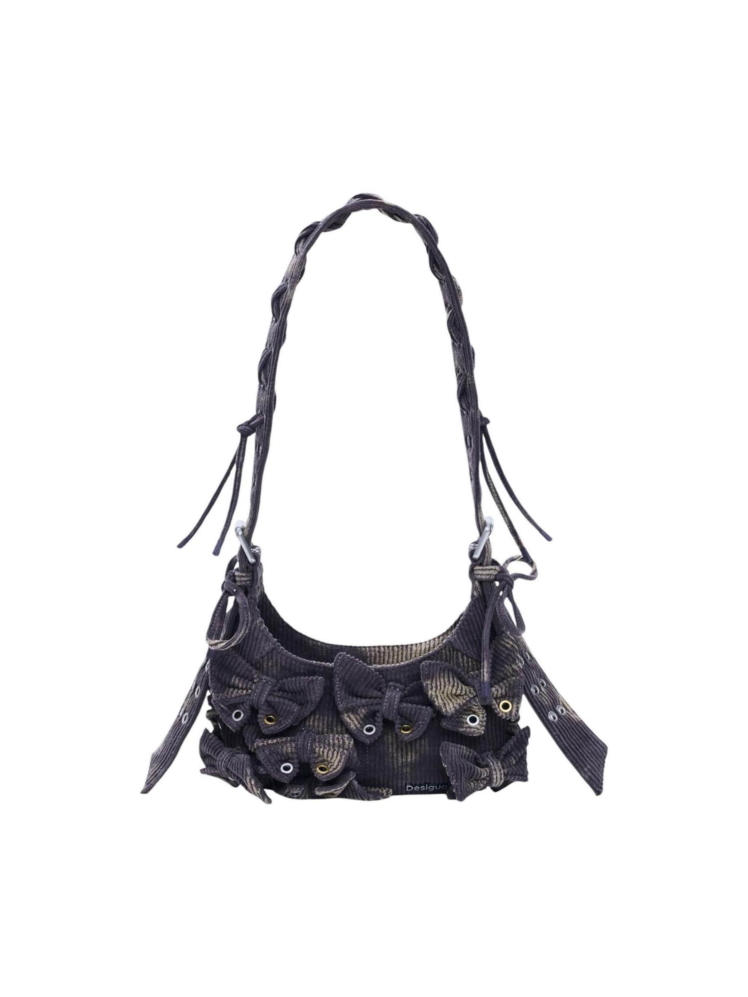 Borsa a spalla 'BAG_REPRISE HAITI CORDUROY NICK 26SAXA64' di Desigual in lilla: frontale