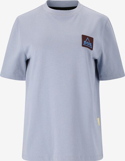 SOS T-Shirt 'Big Wood' in blau / taubenblau / schoko, Produktansicht